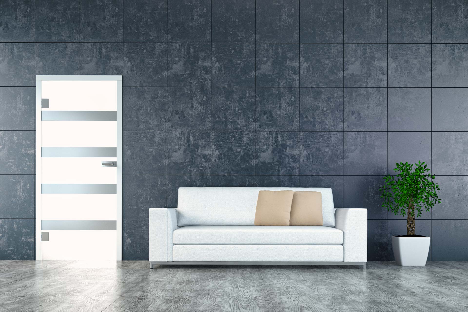 Moderne Räume mit Glastüren, Ganzglastüren oder Glasschiebetüren moderner Raum mit Glastür